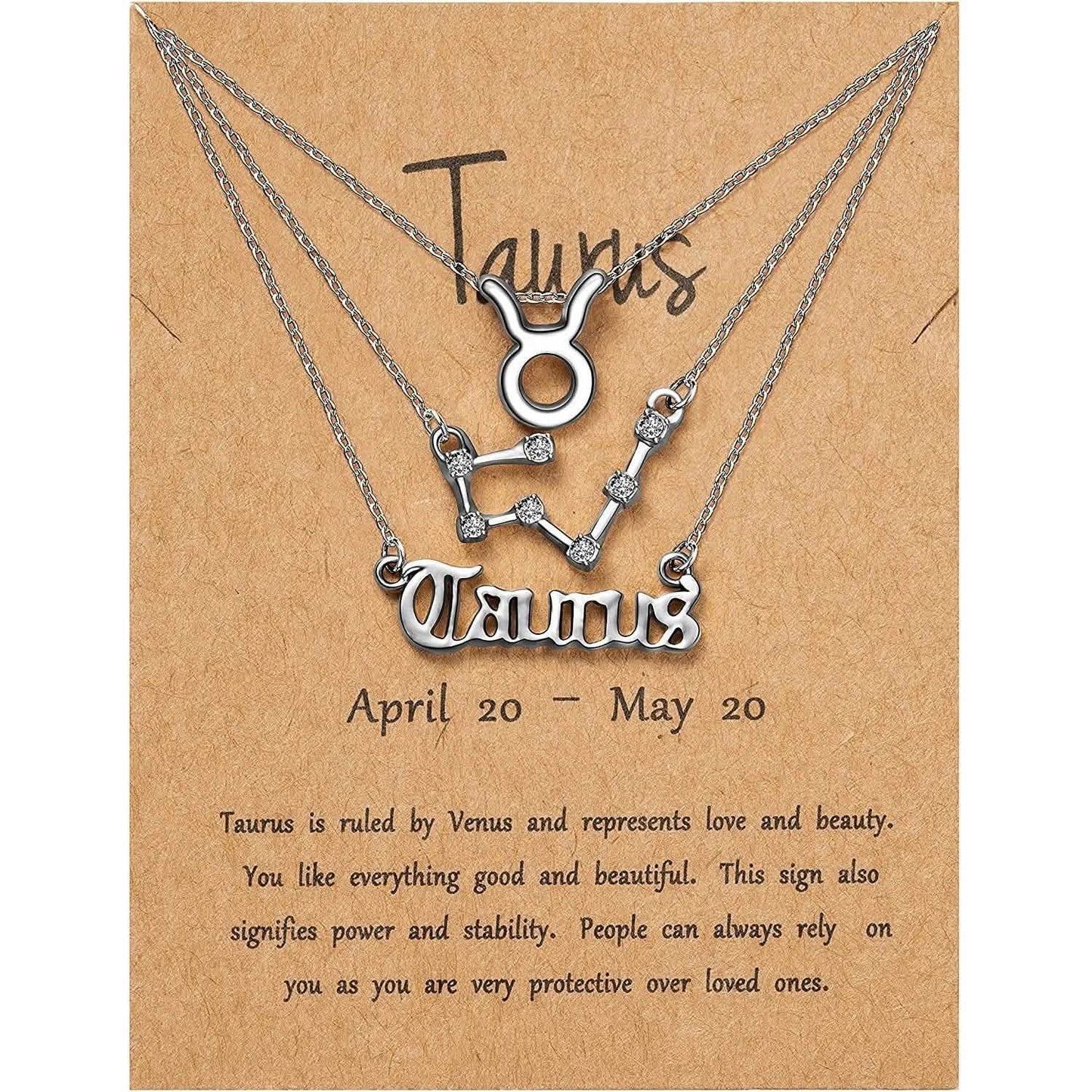 3-Piece: Constellation Zodiac Layer Necklaces
