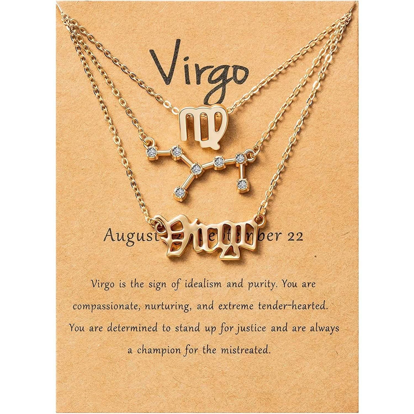 3-Piece: Constellation Zodiac Layer Necklaces