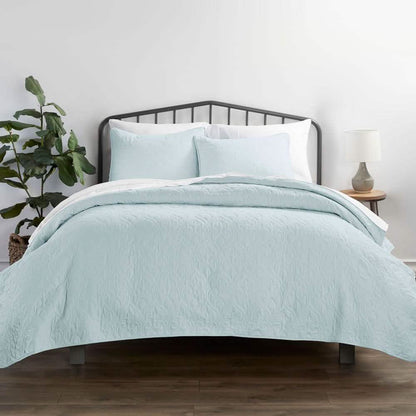 3-Piece: Damask Quilted Coverlet Set