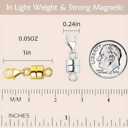 3-Piece: Magnetic Lobster Clasp Necklace Converter with Strong Magnetic Closure