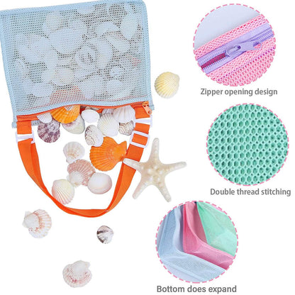 3-Piece: Mesh Toy Beach Bag