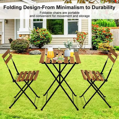 3-Piece: Patio Dining Table Chairs Set