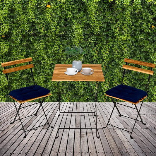 3-Piece: Patio Dining Table Chairs Set