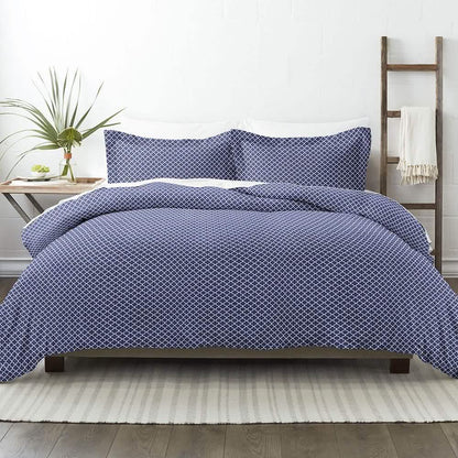 3-Piece: Quatrefoil Patterned Duvet Cover Set