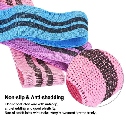 3-Piece: Resistance Loop Bands Hip Legs Training Set