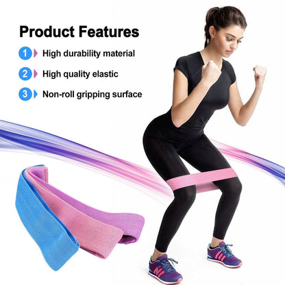 3-Piece: Resistance Loop Bands Hip Legs Training Set