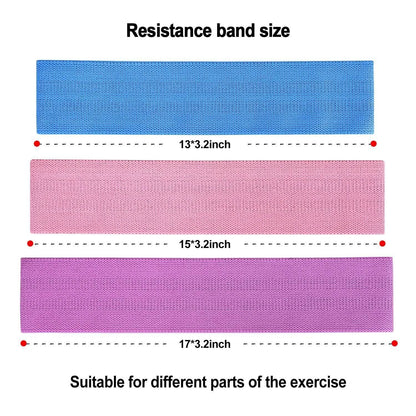 3-Piece: Resistance Loop Bands Hip Legs Training Set