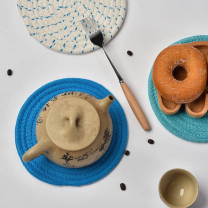 3-Piece Set: 100% Pure Cotton Thread Weave Hot Pot Holders
