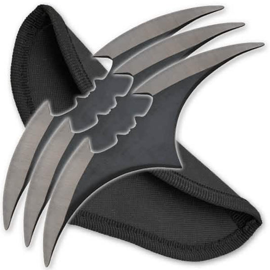 3-Piece Set: 5.5" Two-Toned Bat Throwing Blades