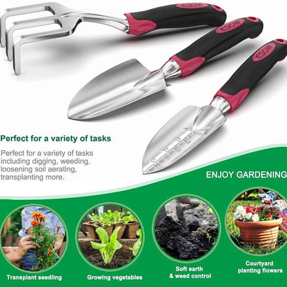 3-Piece Set: Cast-Aluminum Heavy Duty Gardening Kit