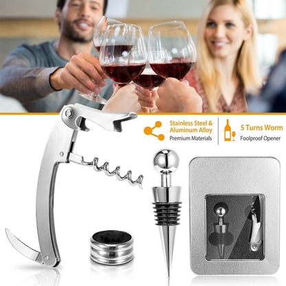 3-Piece Set: Corkscrew Bottle Opener Set