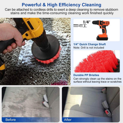 3-Piece Set: Drill Brush Power Scrubber