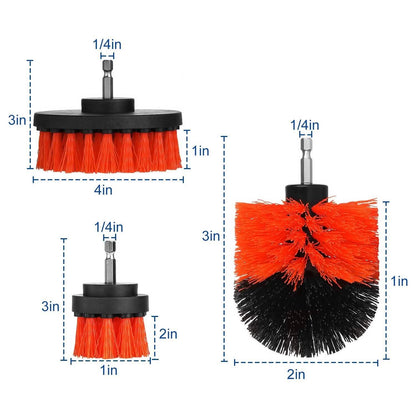 3-Piece Set: Drill Brush Power Scrubber