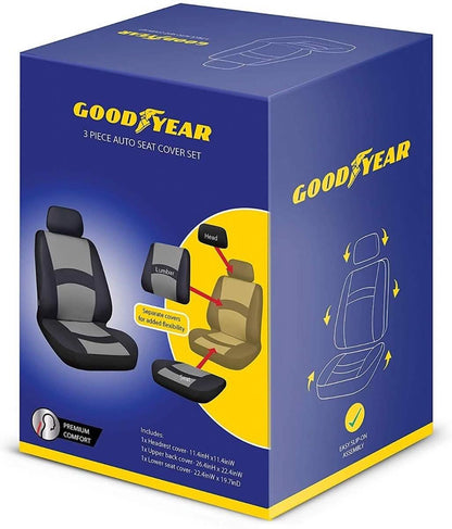 3-Piece Set: Goodyear Auto Seat Cover