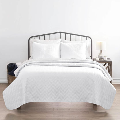 3-Piece Set: Herring Quilted Coverlet
