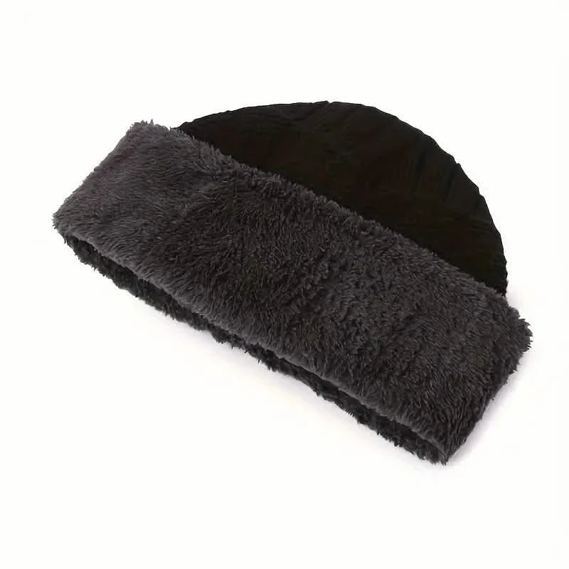 3-Piece Set: Infinity Scarf Autumn Winter, Thickened Warm Knit Beanie and Touchscreen Gloves Neck Gaiter
