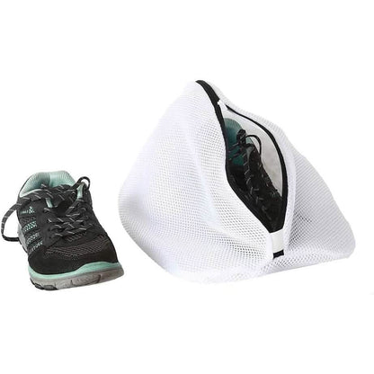 3-Piece Set: Mesh Shoe Laundry Bags with Zip Closure