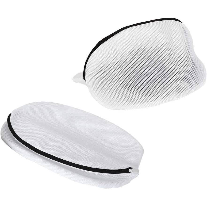 3-Piece Set: Mesh Shoe Laundry Bags with Zip Closure