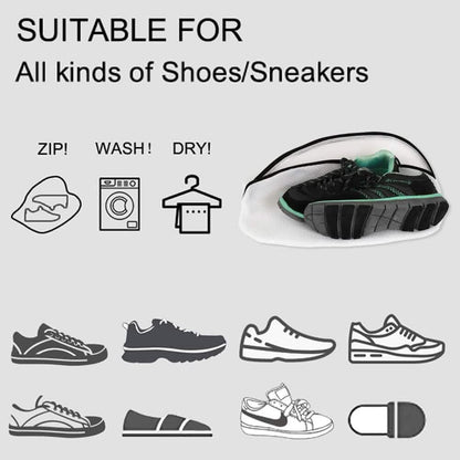 3-Piece Set: Mesh Shoe Laundry Bags with Zip Closure