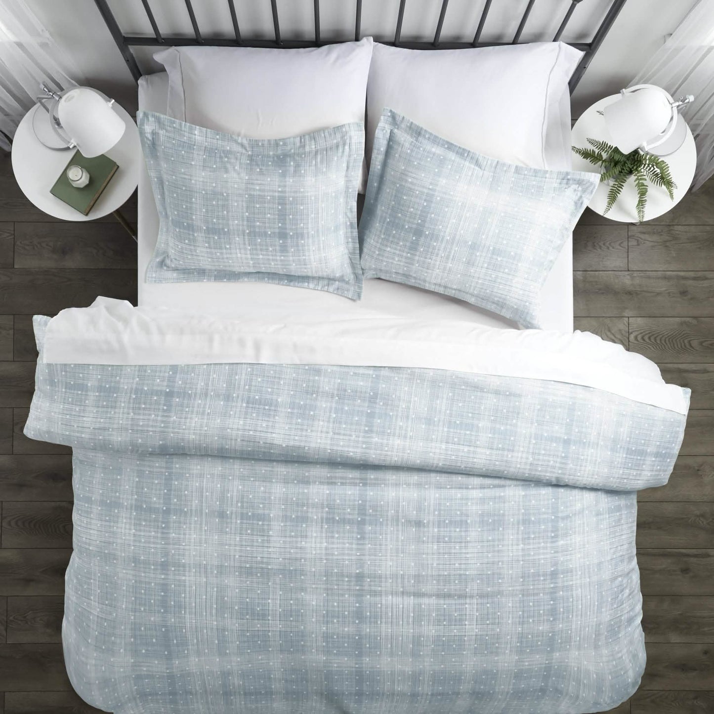 3-Piece Set: Polkadot Patterned Duvet Cover