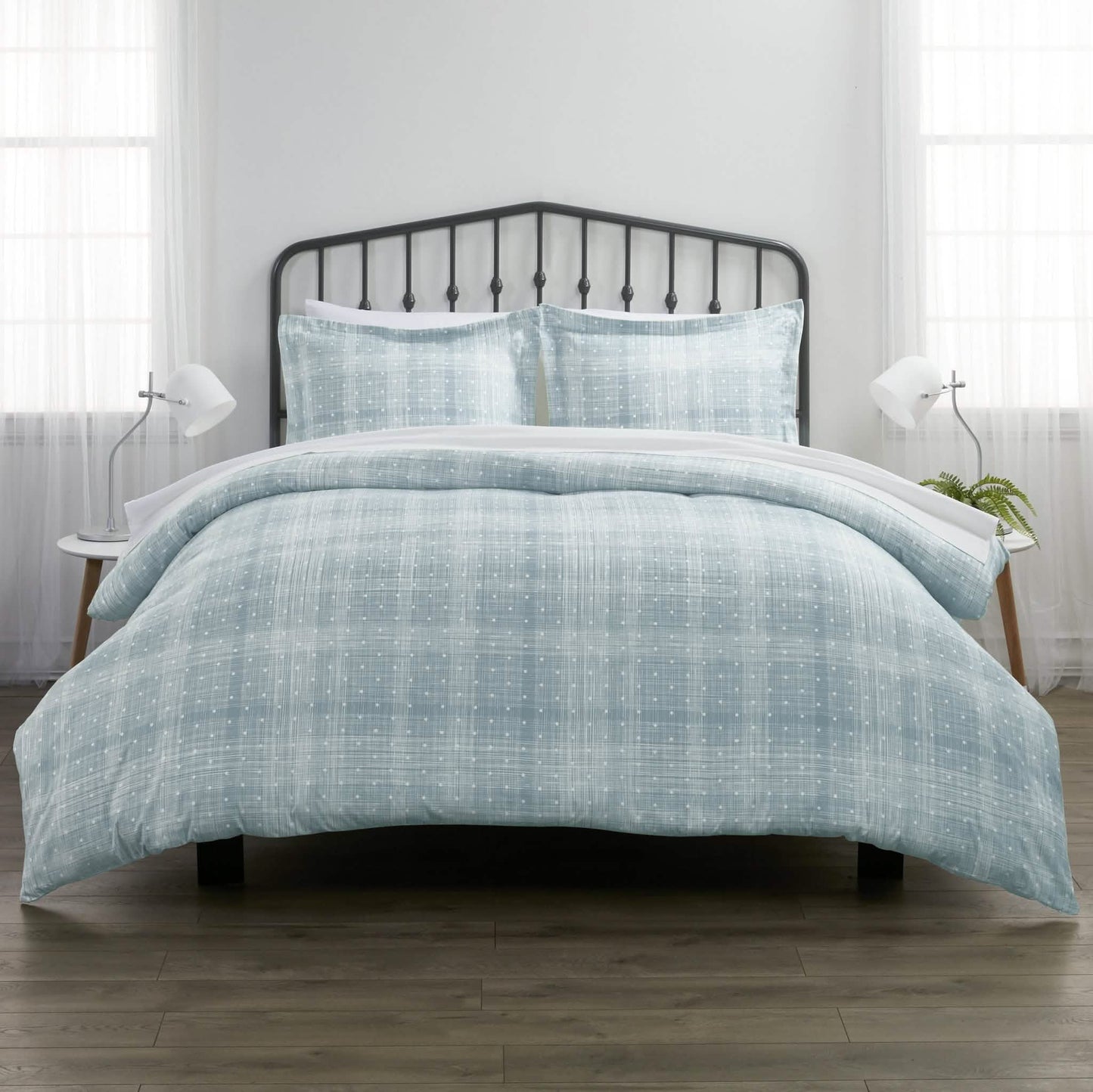 3-Piece Set: Polkadot Patterned Duvet Cover