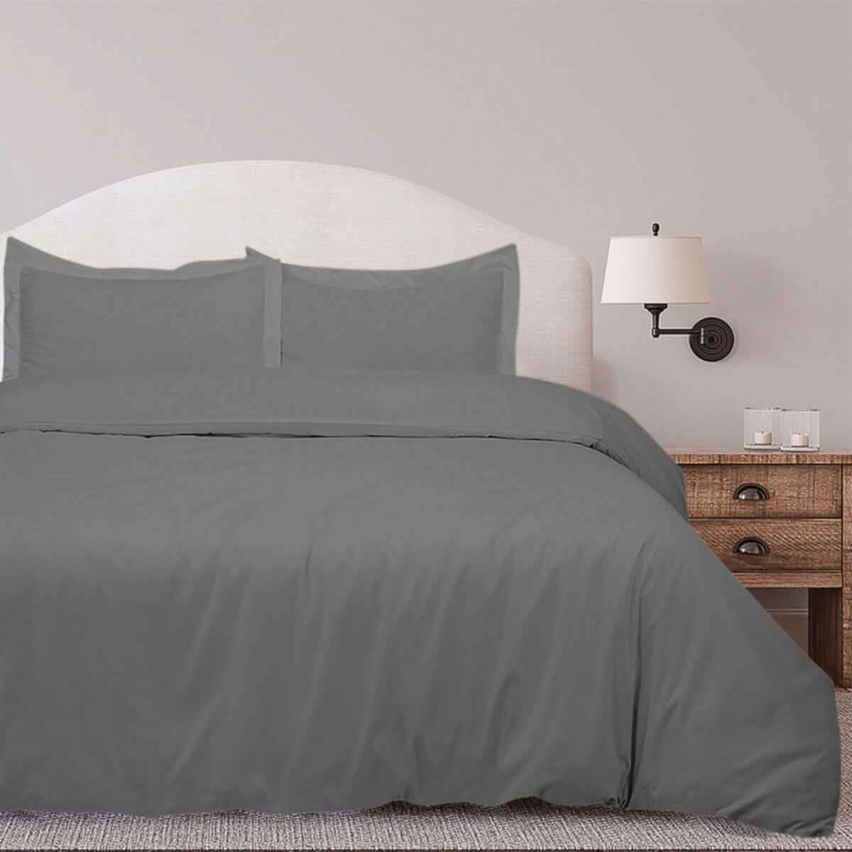 3-Piece Set: Royal Linens Double Brushed Full Duvet Covers With Zipper Closure