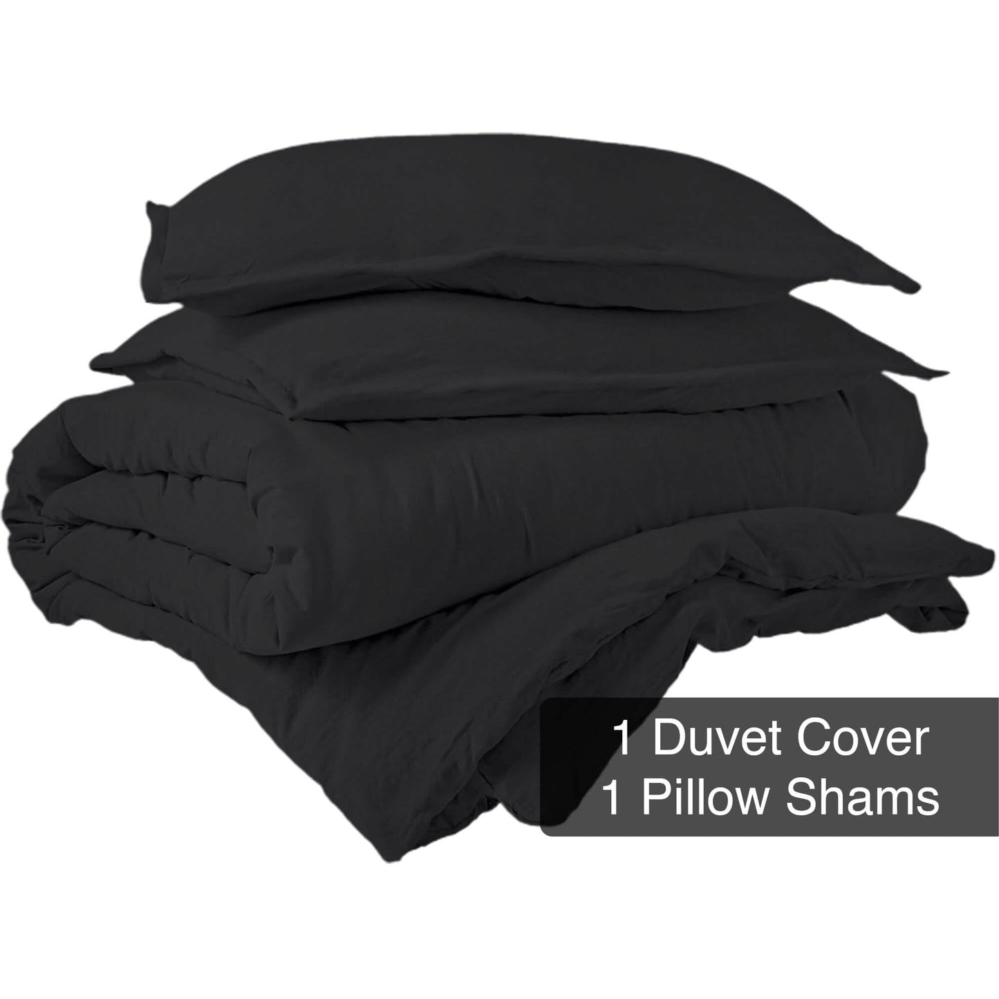 3-Piece Set: Royale Double Brushed Duvet Covers Set With Button Closure & Corner Ties