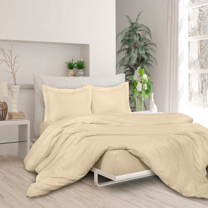 3-Piece Set: Royale Double Brushed Duvet Covers Set With Button Closure & Corner Ties