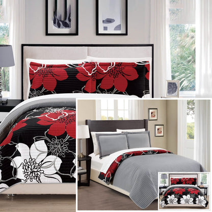 3-Piece Set: Woodside Twin, Queen or King Bedding Quilt Set