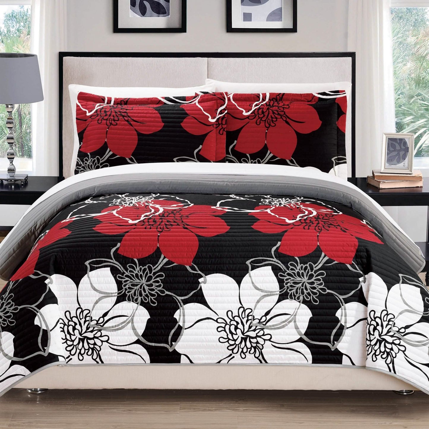 3-Piece Set: Woodside Twin, Queen or King Bedding Quilt Set