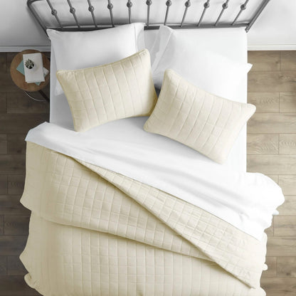 3-Piece: Square Quilted Coverlet Set