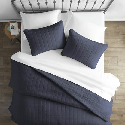 3-Piece: Square Quilted Coverlet Set