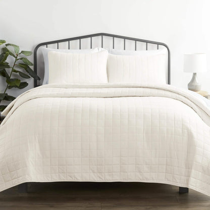 3-Piece: Square Quilted Coverlet Set
