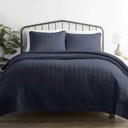 3-Piece: Square Quilted Coverlet Set