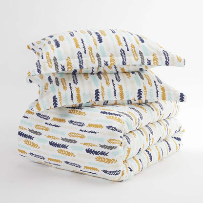 3-Piece: Wings Patterned Duvet Cover Set
