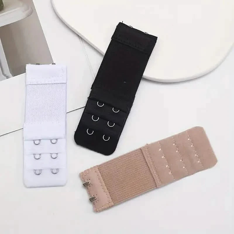3-Pieces: Adjustable 2-Hook Bra Strap Extenders