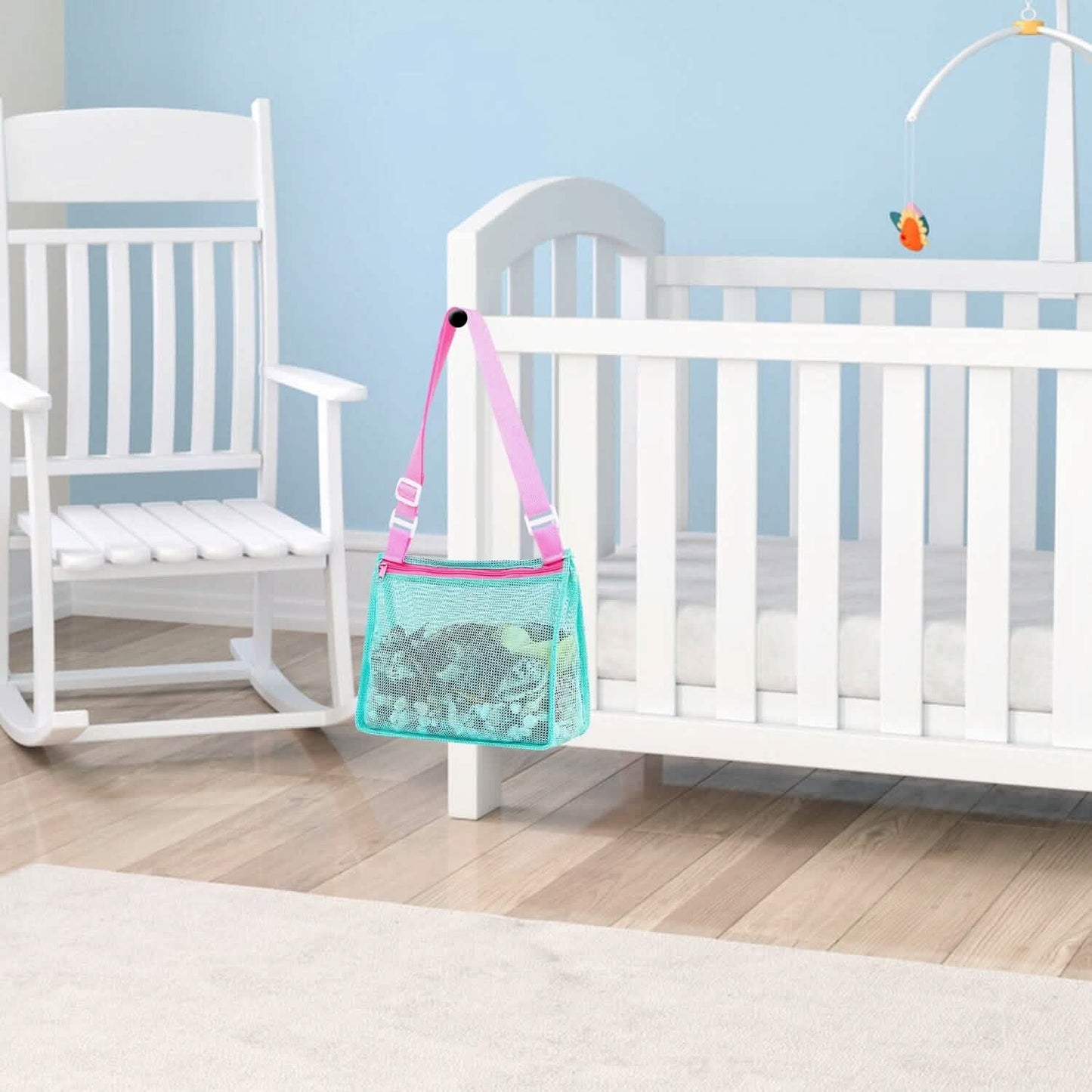 3-Pieces: Beach Mesh Bags Seashell Sand Tote Bag