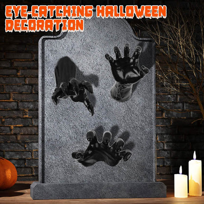 3-Pieces: Creepy Reaching Hands with Lighted Candles Wall Mounted