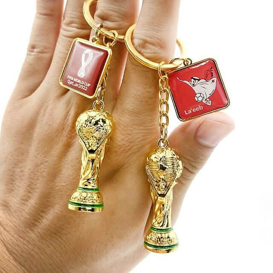 3-Pieces: Keychain Small Pendant Mascot Emblem 2022 Qatar World Cup