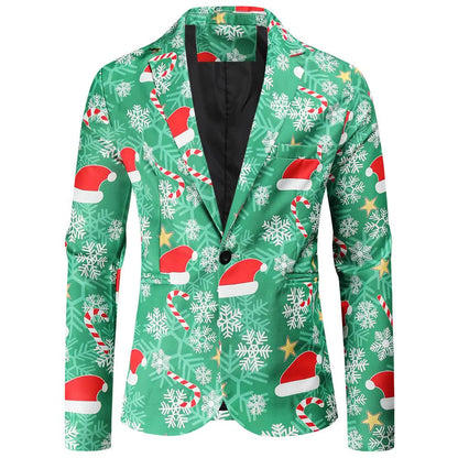 3-Pieces Set: Fun Ugly Christmas Costumes For Men - Complete Xmas Suit: Includes Jacket, Pants
