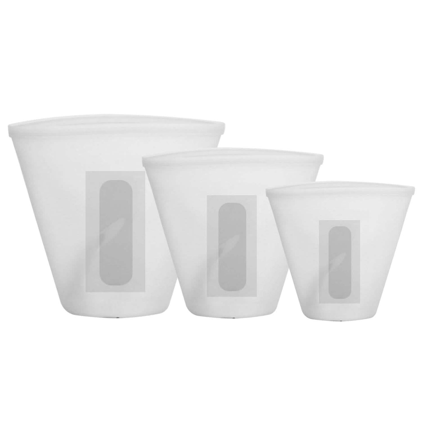 3-Pieces: Silicone Food Storage Bags Reusable Leakproof Food Container Set with 3 Seals