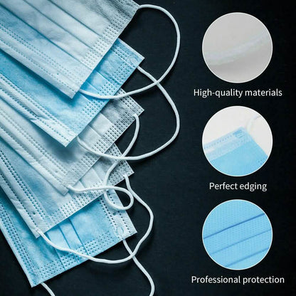 3-Ply Disposable Masks Non-Medical Sanitary Surgical Earloop Face Mask Lot