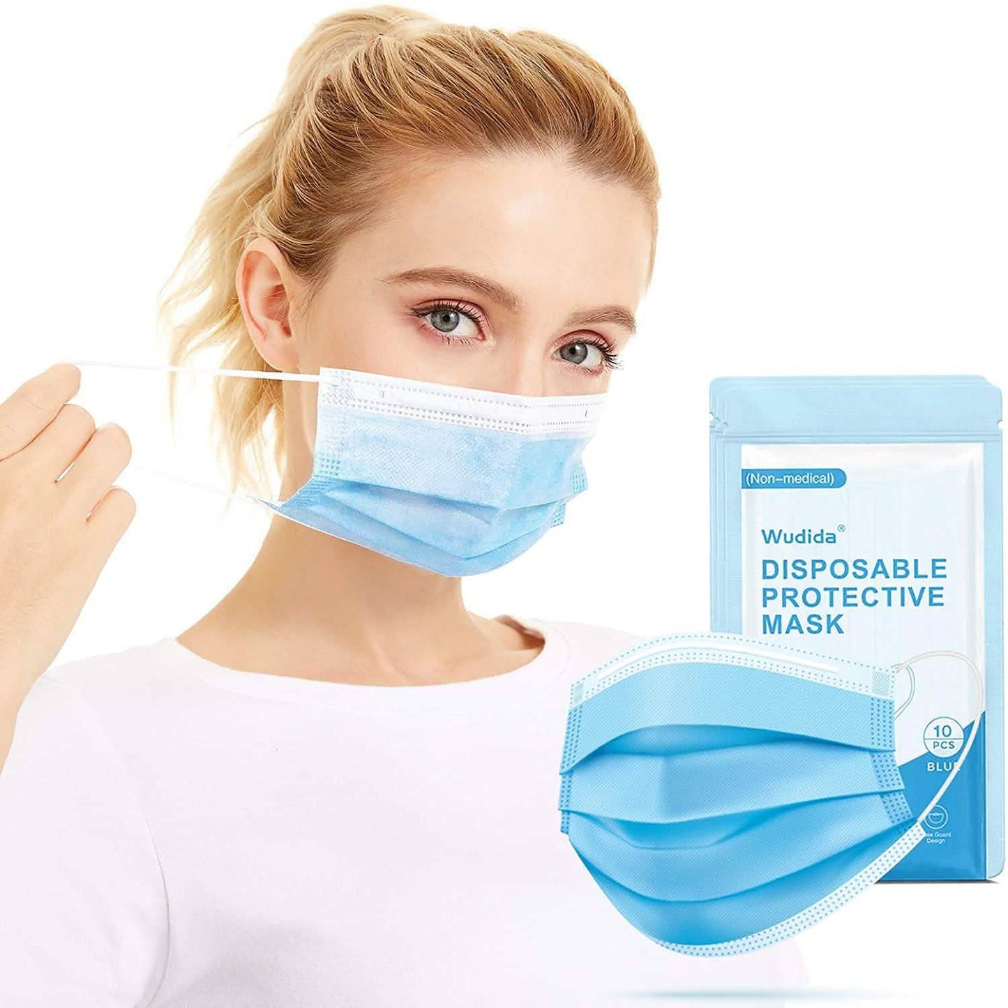 3-Ply Non-Woven Cup Dust Disposable Face Masks with Elastic Earloop