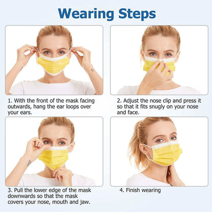 3-Ply Non-Woven Cup Dust Disposable Face Masks with Elastic Earloop