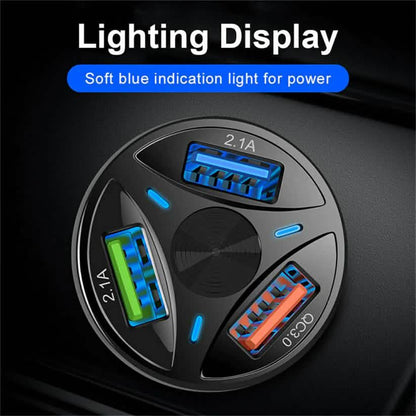 3-Port LED Car Charger