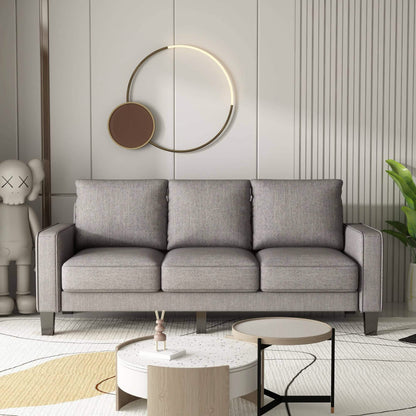 3-Seat Sofa for Living Room-Modern Fabric Sofa Couch with Storage