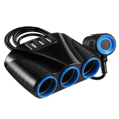 3-Socket Car Cigarette Lighter Splitter