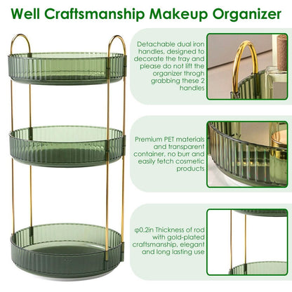 3-Tier 360¬∞ Spinning Rotating Makeup Organizer