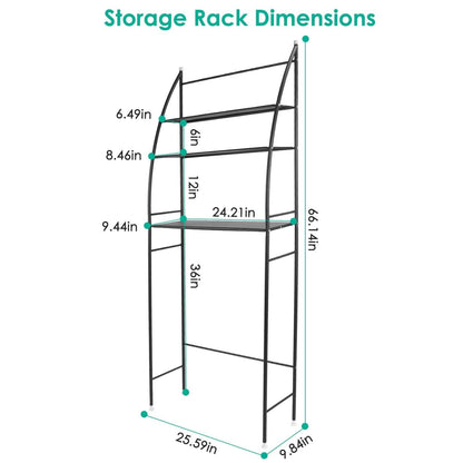 3-Tier Bathroom Over the Toilet Storage Shelf