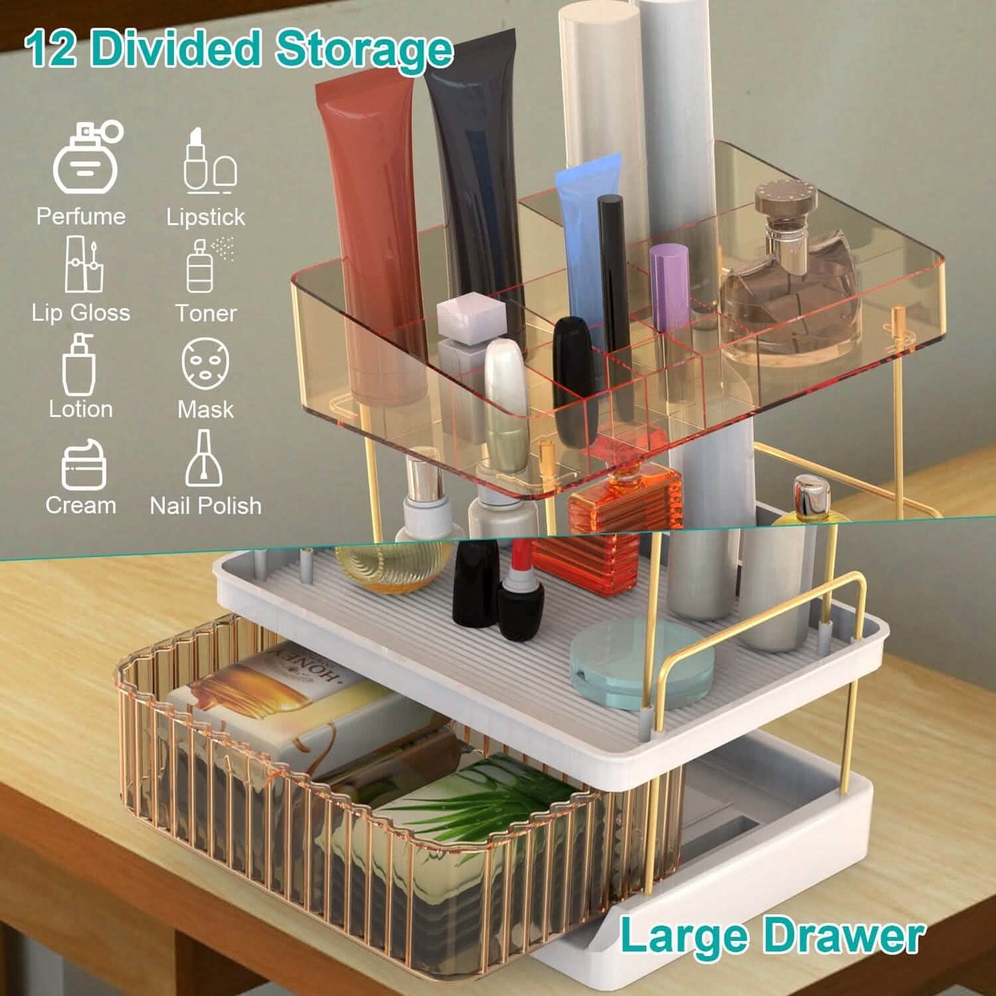 3-Tier Make Up Organizer